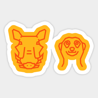 Warthog & Meerkat Sticker